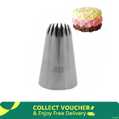 Picture of Stainless Steel Cake Decoration Nozzle 6B -Silver