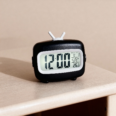 Picture of Digital Clock,Cute Retro TV-Shaped Digital Television Alarm Clock 