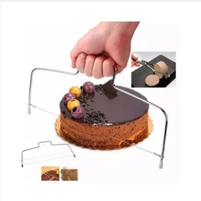 Picture of Hot kitchen tools stainless steel wire cutter cake cutter bread cutting leveler decorator kitchen tool -Silver