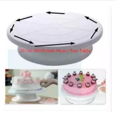 Picture of Cake Decorating Turn Table 28cm - White -White