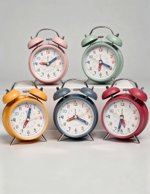 Picture of Modern Desktop Alarm Clock ABS Study Clock Students' Morning Routine Table Accessory 