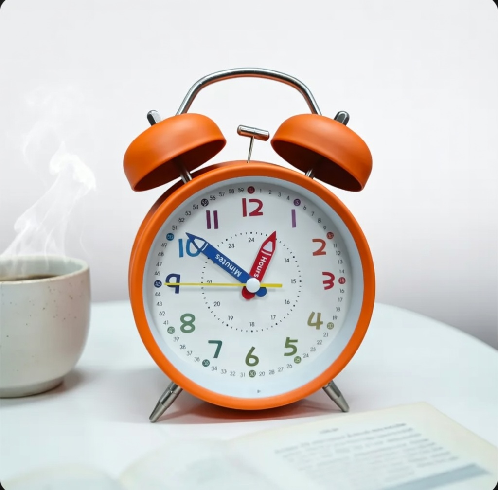 Picture of Modern Desktop Alarm Clock ABS Study Clock Students' Morning Routine Table Accessory 