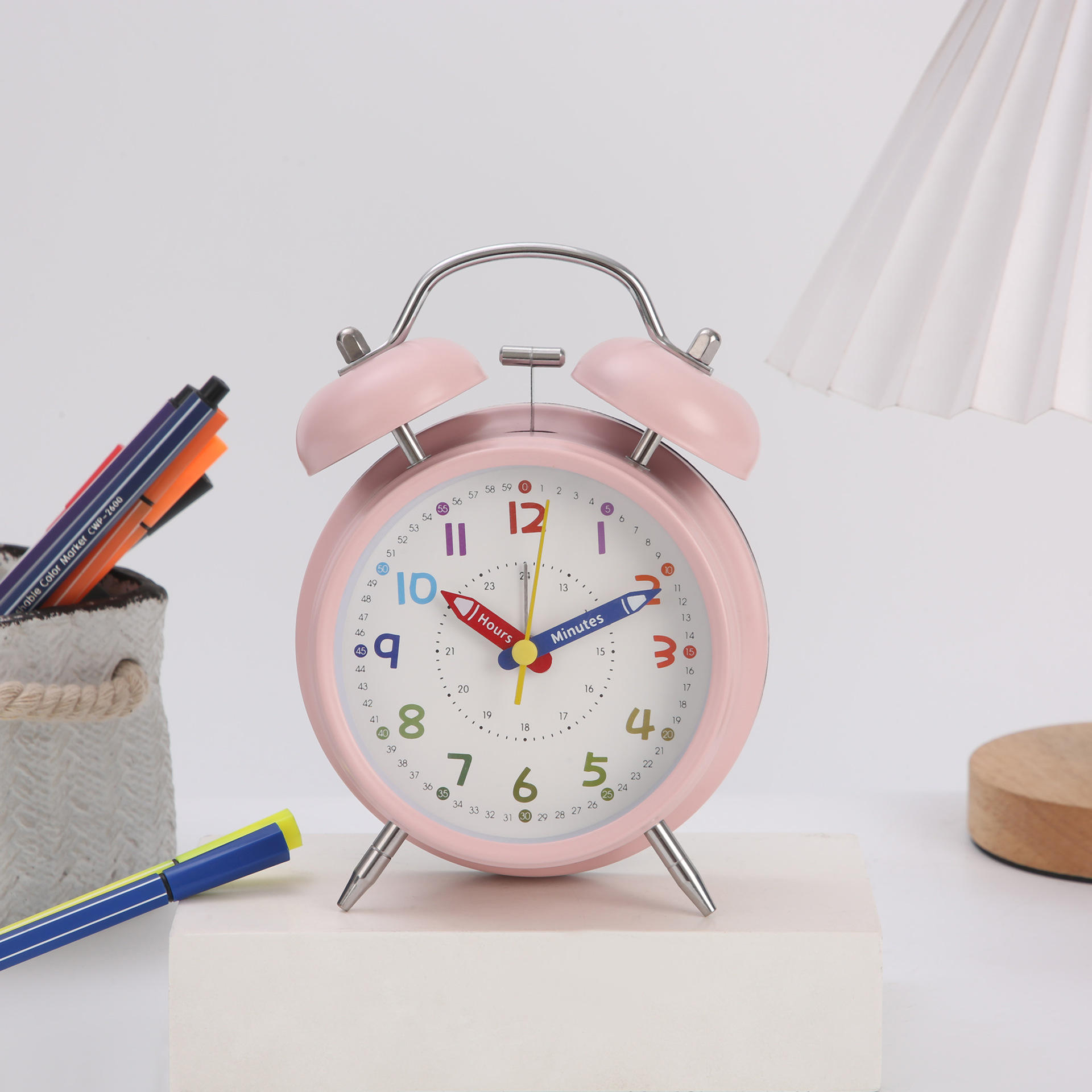 Picture of Modern Desktop Alarm Clock ABS Study Clock Students' Morning Routine Table Accessory 