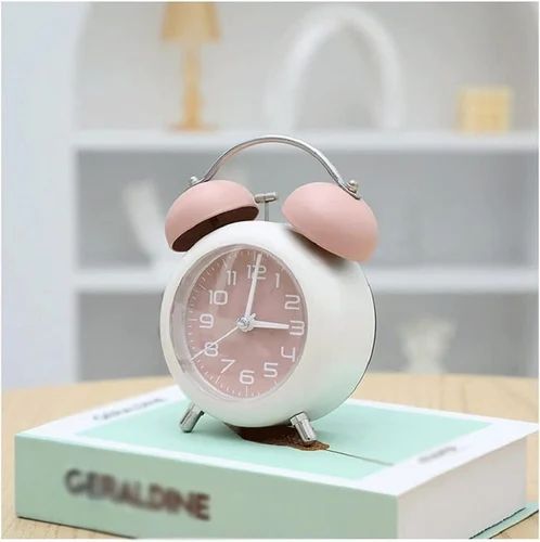 Picture of Sweep Round Medium Size Silence Analog Alarm Clock Snooze Function Modern Desktop Clock 