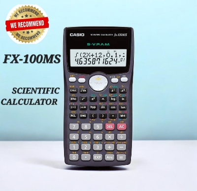 Picture of Fx -100MS Calculator Scientific calculator 1st edition Battery Power For Students Black
