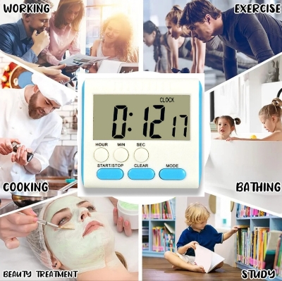 Picture of Multifunctional Digital Kitchen Timer Alarm Clock,Kitchen Clock Multicolor