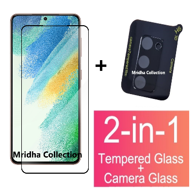 Picture of 2in1 Protector Combo Pack for Samsung Galaxy S21 FE 5G (Premium Full Screen Protector Glass + 3D Camera Lens Protector)