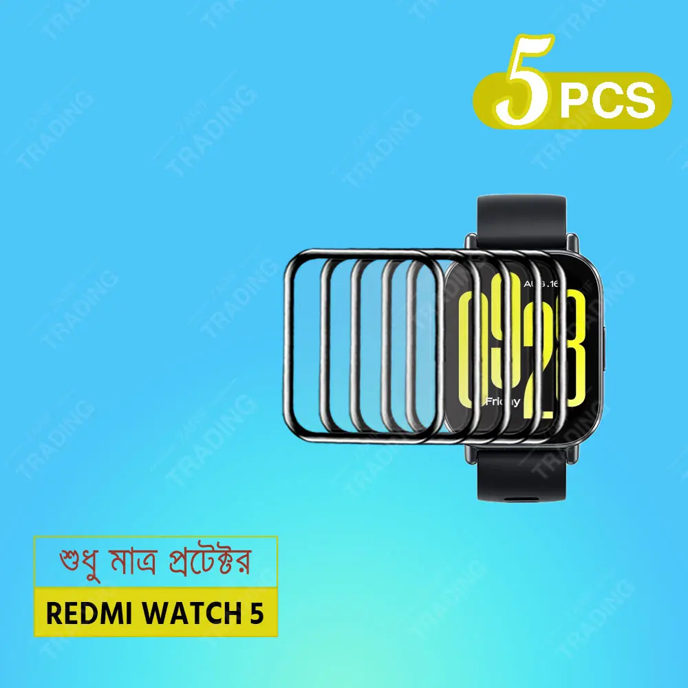 Picture of Redmi Watch 5 Smart Watch Full Coverage Plastic Screen Protector (5 Pcs)