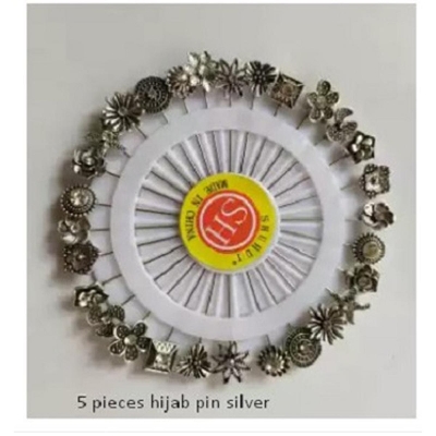 Picture of 5 Pieces Metal Hijab Pin for Women - Silver -Silver