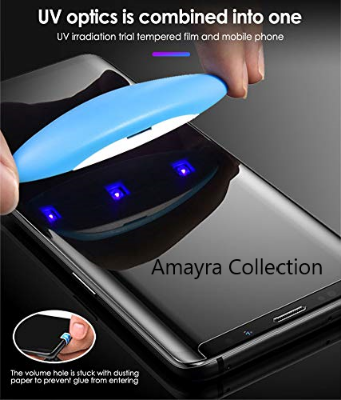 Picture of Samsung Galaxy S20 (A+ GRADE) Premium UV Tempered Glass Screen Protector Curved with Liquid Glue and UV Light -Transparent Clear