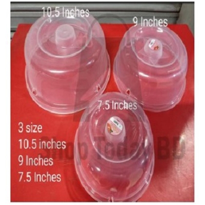 Picture of 3 Pieces 3 Size MICROWAVE FOOD COVER / Plate Cover Splatter Guard Non Stick Plastic Clear Dish Lid