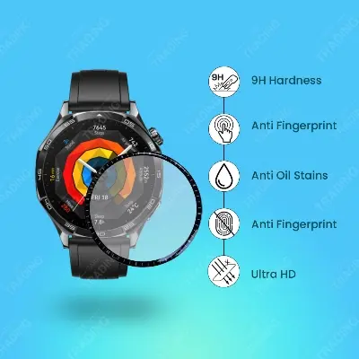 Picture of Huawei Watch GT 5 41mm 46mm Full PMMA Screen Protector Coverage HD Clear Anti-Scratch Bubble Free Soft Flexible Film (Huawei GT5 46mm 1PCS)