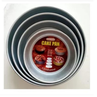 Picture of 4 Pcs Aluminium Cake Mould Round Mold for Bread, Pudding & Baking tools Four(4)Pcs Set- Silver Color -Silver