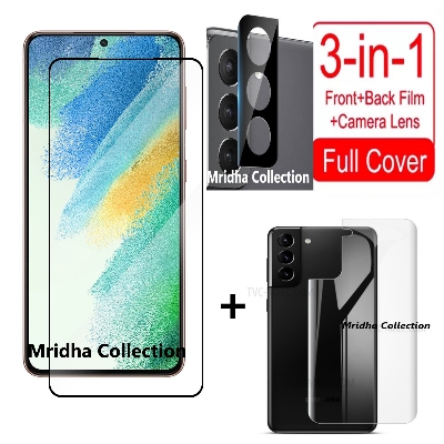 Picture of 3in1 Protector Combo Pack for Samsung Galaxy S22+ 5G  / S22 Plus 5G  (Premium Full Screen Protector Glass + Back Hydrogel Protector Poly + 3D Camera Lens Protector)