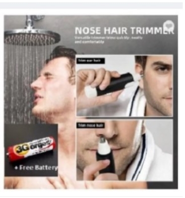 Picture of Nose Ear Hair Trimmer Stainless Steel Blade , Shaving And Unwanted Hair Removal Electric Trimmer - Trimmer - Trimmer For Men -Black