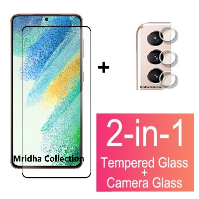 Picture of 2in1 Protector Combo Pack for Samsung Galaxy S21 FE 5G (5d Full Screen Protector Glass + Camera Lens Protector)