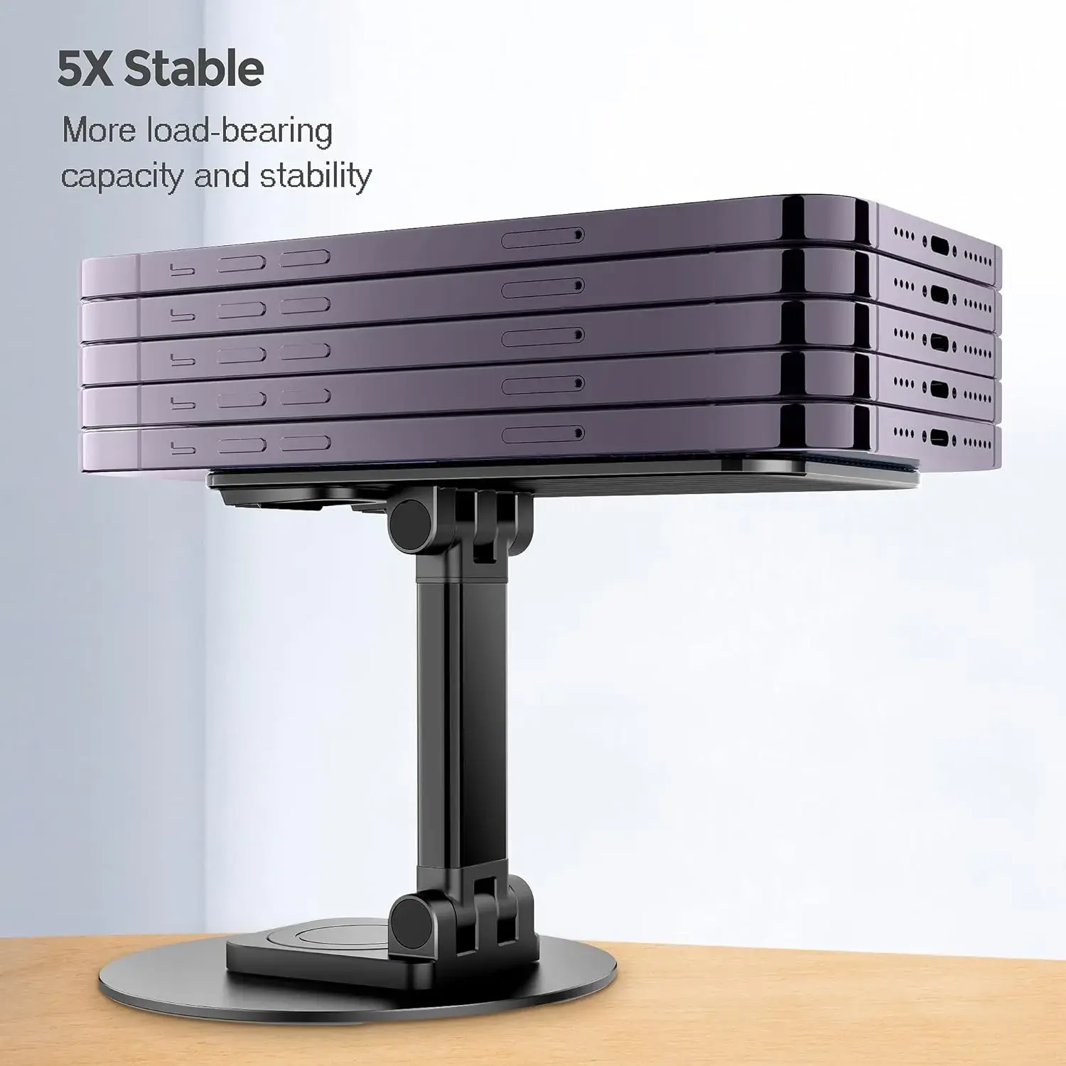 Picture of Jmary MK-59 360° Rotating Adjustable Desktop Mobile & Tablet Holder Sturdy & Hands Free Stand (Black)