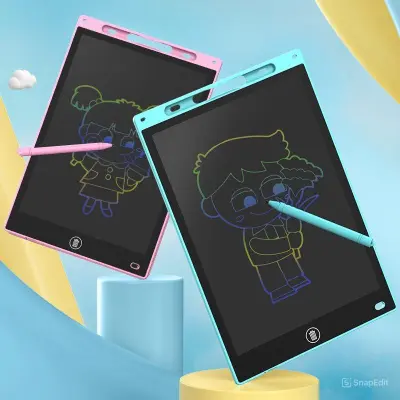 Picture of LCD Writing Tablet Electronic Handwriting & Drawing Pad for Kids, Magic Board with Lock & Erase Button (Multicolor 12 Inch)