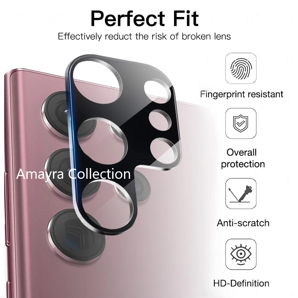 Picture of Samsung Galaxy S24 Ultra 5G Back 9H Full Camera Lens Protector Rear 9H 3D Camera Lens Protector,Upgraded HD,Clear Scratch Resistant [With Photo Friendly Flash Cut]