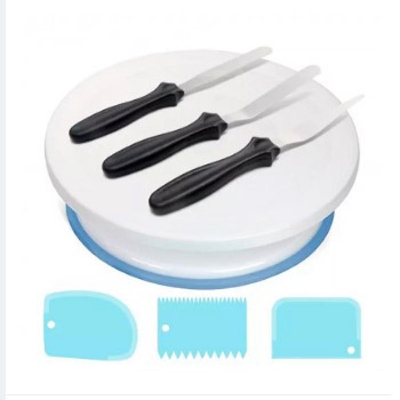 Picture of 7 Pcs Set Cake Rotary Table Set -White