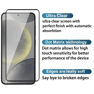 Picture of Samsung Galaxy S24+ 5G / Samsung Galaxy S24 Plus 5G (5D 9D 11D 13D 21D) Screen Protector Tempered Glass Film 9H Hardness Full Coverage No Bubbles and Fingerprint Scratch-Resistant