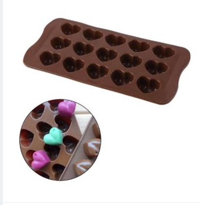 Picture of Silicone Ice-Cube Chocolate Cake Jelly Tray Pan Heart Maker Mold Mould -Chocolate