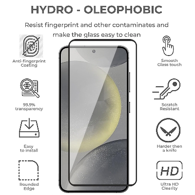 Picture of Samsung Galaxy S24 5G (5D 9D 11D 13D 21D) Screen Protector Tempered Glass Film 9H Hardness Full Coverage No Bubbles and Fingerprint Scratch-Resistant