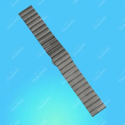 Picture of 22mm Stainless Steel Bamboo Link Watch Band Adjustable Metal Bracelet Strap for Smartwatches & Luxury Watches Butterfly Buckle (Starlight Solid,Not Specified)