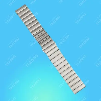 Picture of 22mm Stainless Steel Bamboo Link Watch Band Adjustable Metal Bracelet Strap for Smartwatches & Luxury Watches Butterfly Buckle (Gunmetal Solid,Not Specified)