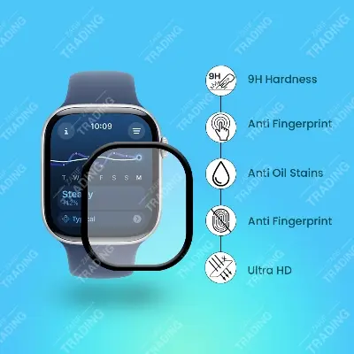 Picture of Apple Watch Series 10 42mm 46mm Watch Screen Protector HD Clear Ultra-Thin PMMA Full Coverage Scratch & Fingerprint Resistant (42mm-1 Pcs)