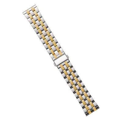 Picture of 22mm Premium Stainless Steel Watch Strap Jubilee Style Two Tone with Butterfly Buckle (Silver Gold,Not Specified)