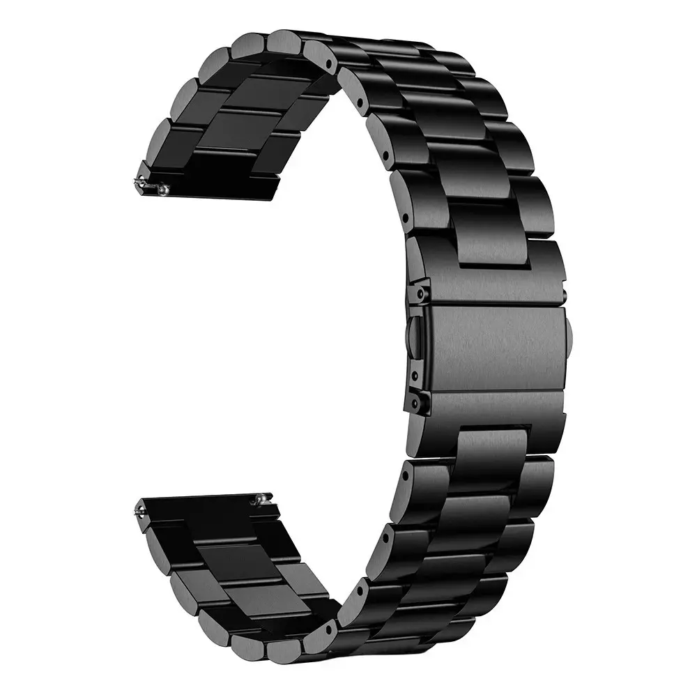 Picture of 20mm Stainless Steel Watch Band Metal Replacement Strap for Smartwatches & Traditional Watches Durable Adjustable & Classic Design (Black,Not Specified)