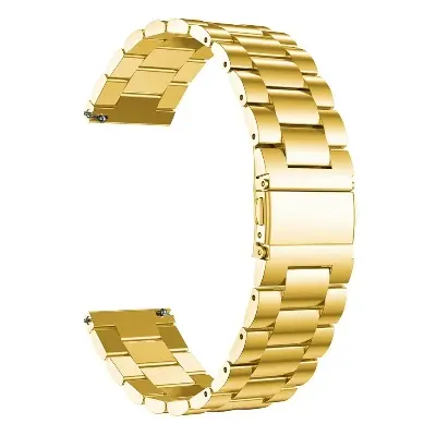 Picture of 22mm Stainless Steel Premium Watch Strap Durable Metal Replacement Band for Smartwatches & Traditional Watches Classic & Adjustable (Gold,Not Specified)