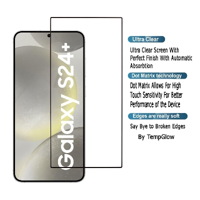 Picture of Samsung Galaxy S24+ 5G / Samsung Galaxy S24 Plus 5G Premium Full Coverage Glass Protector Tempered Glass Screen Protector 9H Hardness