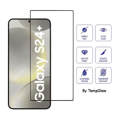 Picture of Samsung Galaxy S24+ 5G / Samsung Galaxy S24 Plus 5G Premium Full Coverage Glass Protector Tempered Glass Screen Protector 9H Hardness