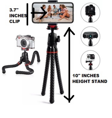 Picture of Portable Big Flexible Octopus Travel Tripod For Mobile & DSLR -Black