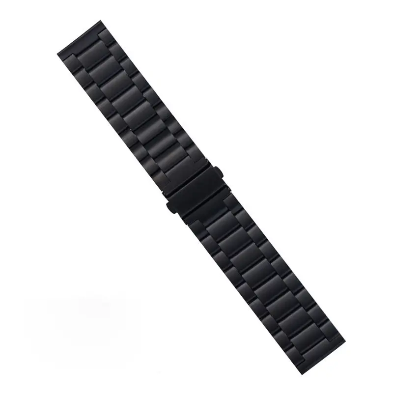 Picture of 20mm Stainless Steel Premium Watch Strap Durable Metal Replacement Band for Smartwatches & Traditional Watches Classic & Adjustable (Black,Not Specified)