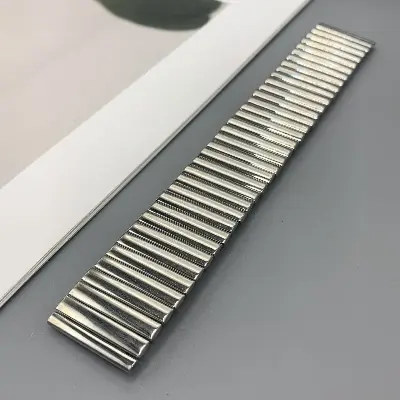 Picture of 22mm Stainless Steel Elastic Stretchable Watch Band Adjustable Metal Strap for Smartwatches & Traditional Watches (Silver,Not Specified)