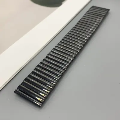 Picture of 22mm Stainless Steel Elastic Stretchable Watch Band Adjustable Metal Strap for Smartwatches & Traditional Watches (Black,Not Specified)