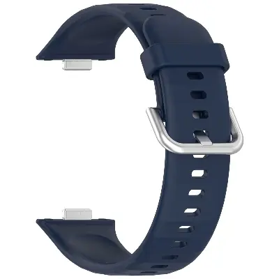 Picture of Huawei Watch Fit 3 Silicone Strap Soft Durable & Adjustable Wristband with Metal Plug Replacement Sport Band for Huawei Watch Fit 3 (Midnight Blue,Not Specified)