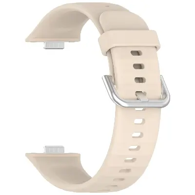 Picture of Huawei Watch Fit 3 Silicone Strap Soft Durable & Adjustable Wristband with Metal Plug Replacement Sport Band for Huawei Watch Fit 3 (Light Pink,Not Specified)