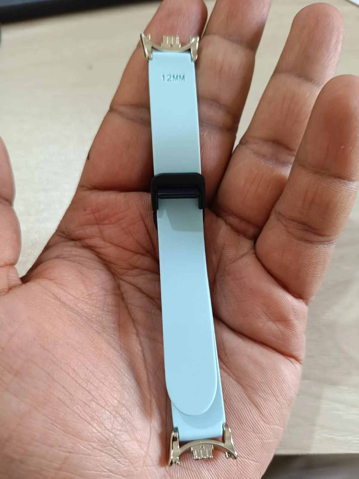 Picture of Mi Band 9 Mi Band 8 Extra Large Silicone Strap for 12mm Magnetic Folding Sport Band Compatible Quick Release for Xiaomi Band 9 & Xiaomi Band 8 (Stretch Blue,Not Specified)