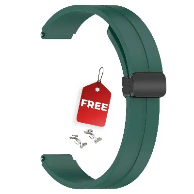 Picture of Mi Band 9 Mi Band 8 Extra Large Silicone Strap for 12mm Magnetic Folding Sport Band Compatible Quick Release for Xiaomi Band 9 & Xiaomi Band 8 (Green,Not Specified)