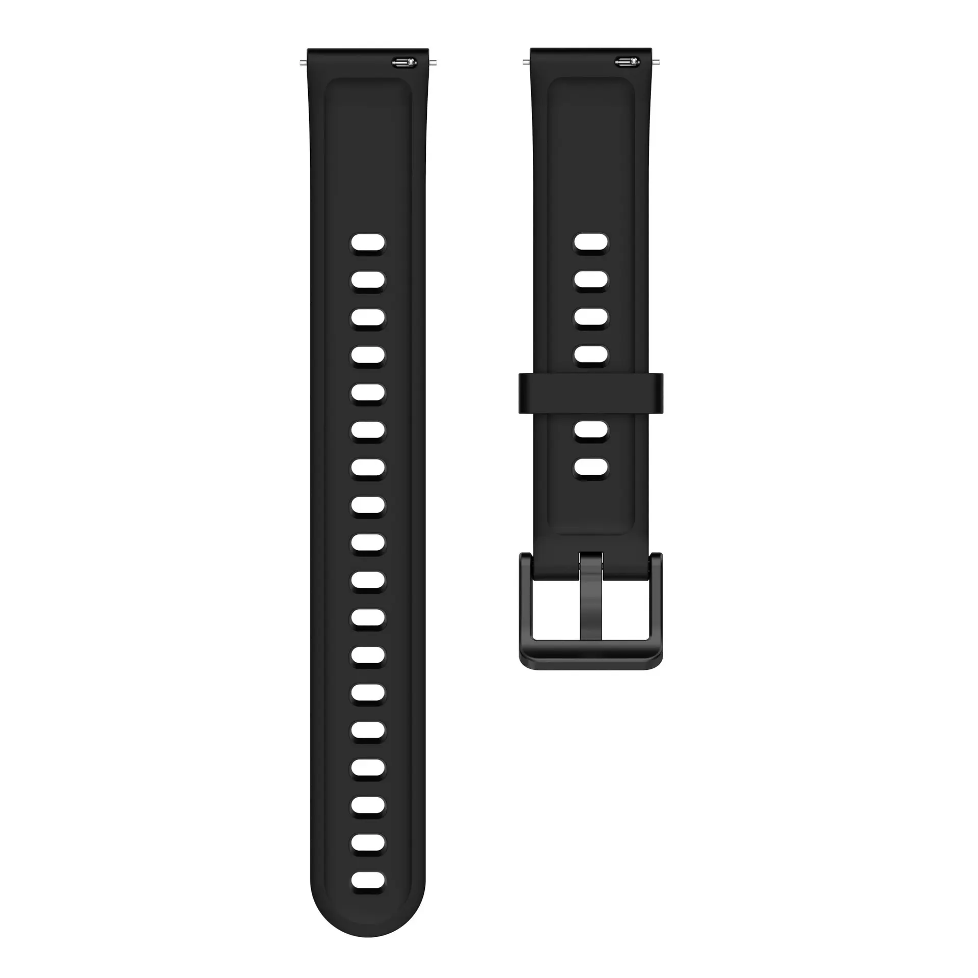 Picture of Realme Band 2 Silicone Replacement Strap Soft Adjustable Durable Wristband for Comfortable Fit (Black,Not Specified)