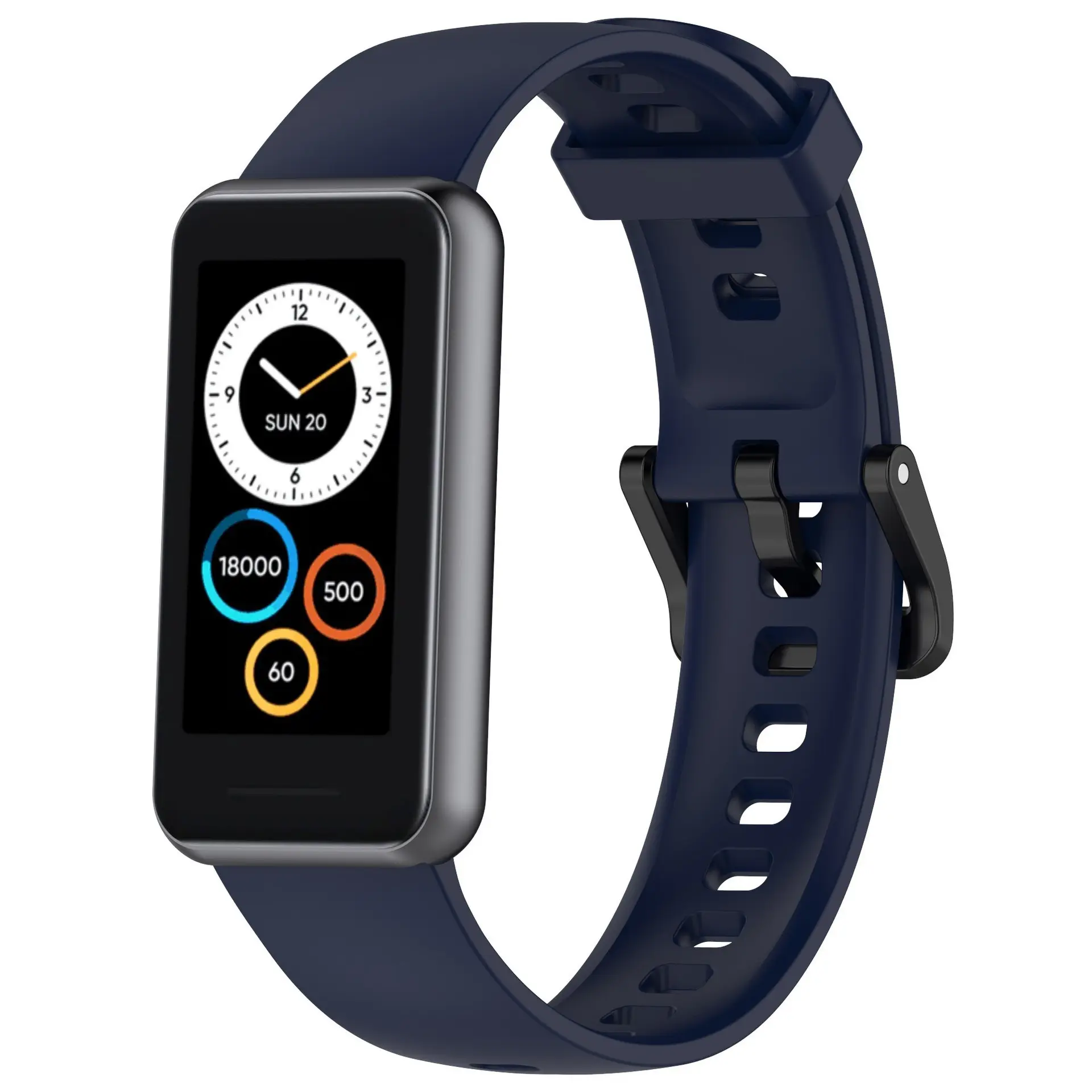 Picture of Realme Band 2 Silicone Replacement Strap Soft Adjustable Durable Wristband for Comfortable Fit (Midnight Blue,Not Specified)