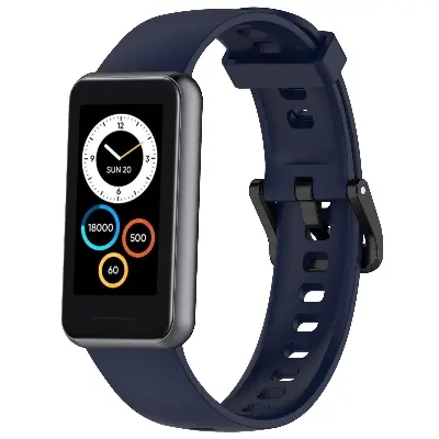 Picture of Realme Band 2 Silicone Replacement Strap Soft Adjustable Durable Wristband for Comfortable Fit (Midnight Blue,Not Specified)