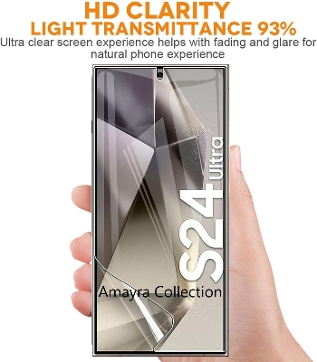 Picture of 2in1 Protector Combo Pack for Samsung Galaxy S24 Ultra 5G (Front Hydrogel Screen Protector Poly + 3D Camera Lens Protector Glass)