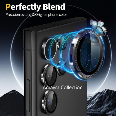 Picture of KUZOOM Camara Lens Protector For Samsung Galaxy S24 Ultra Metal High Quality Glossy finish