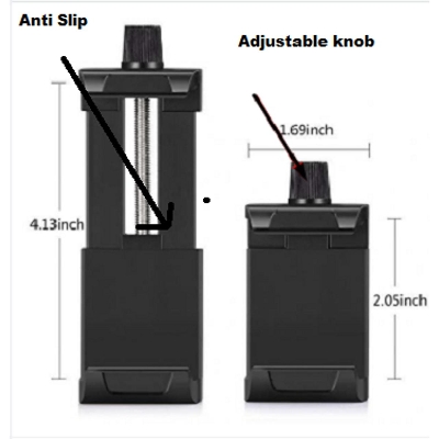 Picture of Mobile Phone Safety Lock Holder Clip Mount for Mobile Camera Stand Tripod -Black
