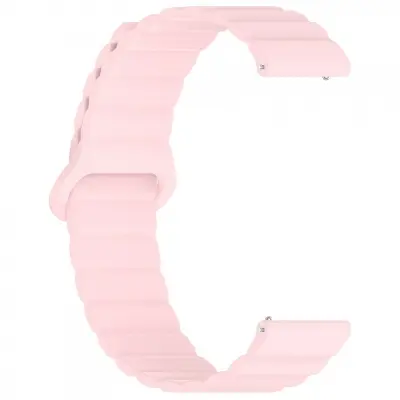 Picture of 20mm Magnetic Silicone Watch Band Soft Durable & Universal Loop Strap for Smartwatches & Traditional Watches (Pink,Not Specified)